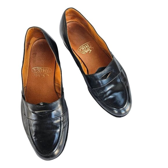 Vintage 1950s Japanese Shika Deerskin Loafers Tokyo Yamaki Kofu US 9-9.5 Wide - Picture 1 of 13